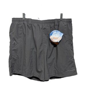 Columbia PFG Men's Swim Trunks Size Large Gray SPF 50 NWT